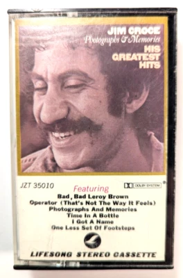 Jim Croce Photographs And Memories His Greatest Hits 1974 Cassette Tape - Image 1 of 4