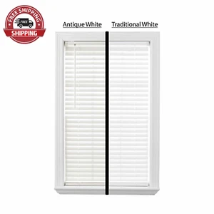 Better Homes & Gardens 2" Cordless Faux Wood Horizontal Blinds, White, 23" W x 6 - Picture 1 of 5