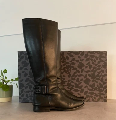 Calzature Lamica Glattleder Stiefel Gr. 37 - schwarz - OVP - Nietenbesatz - Bild 1 von 4