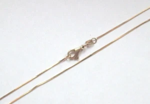 L@@K shiny Solid 14K Yellow Gold Snake Chain Choker Necklace 21" long women - Picture 1 of 11