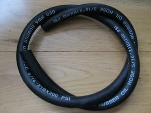 07-3016 5/16" BLACK RUBBER FUEL HOSE PIPE (1 FOOT LENGTH) - Picture 1 of 1