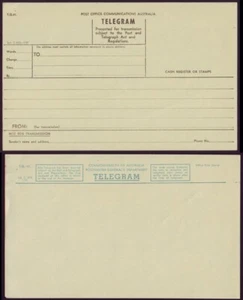 FORMULARIOS TELEGRAM - 2 DIFERENTES AUSTRALIA PMG - SIN USAR - Imagen 1 de 1