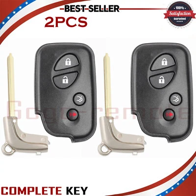 2 para Lexus ES350 IS250 LS460 IS350 2009-2012 mando a distancia inteligente llavero 271451-3370 Foto 1 de 4
