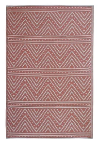 Kona Peach Recycled Plastic Reversible Outdoor Rug - Picture 1 of 9