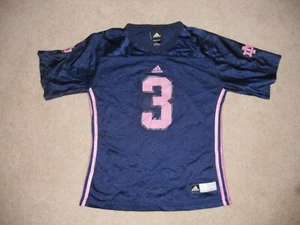 Notre Dame Fighting Irish Football Jersey Adidas Girls Blue Pink #3 Size 16 XL - Picture 1 of 7