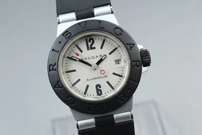 [Near MINT] Bvlgari Aluminium AL29TA Date Cream Dial Qz Ladies Watch From JAPAN - Image 1 of 4