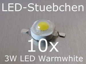 10x 3W High-Power LED Emitter Warmweiss 700mA - Bild 1 von 1