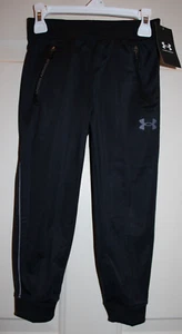 NWT Under Armour Pennant 2.0 Boy's Size 4 Black Gray Fleece Joggers Sweatpants - Picture 1 of 4