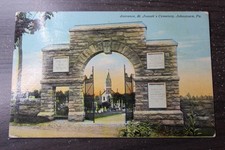 Cartão Postal Vintage St Josephs Cemitério Johnstown Pennsylvania Pensilvânia 1913 Pittsburgh