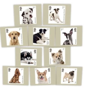 2024 Royal Mail Stamps Dogs 10 Postcards Free postage MINT Sealed - Picture 1 of 15