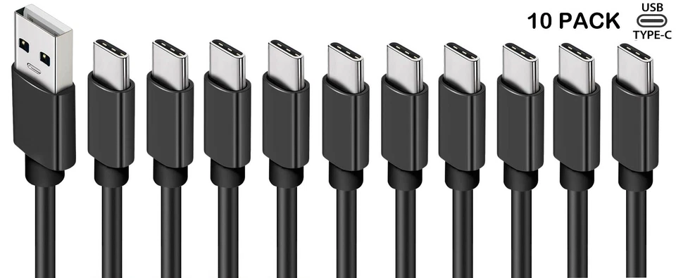 10x3Ft Type C USB C Cable Fast Charging Quick Charger Cord for Samsung S10 S8  - Image 1 of 4