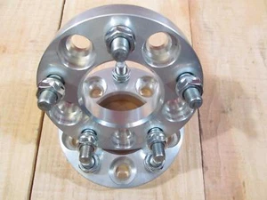 5x5 to 5x100 Wheel Adapters 1" Thick 1/2x20 Lug Studs Billet Spacers x2 - Picture 1 of 4