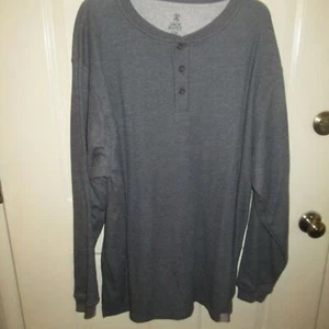 Jack Rivet JR1007 anthrazit hellgrau gefüttert langarmig Henley XL - Bild 1 von 5