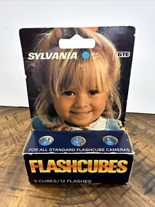 Vintage GTE Sylvania Blue Dot Flash Cubes 3 Cubes In Original Box New - Picture 1 of 5