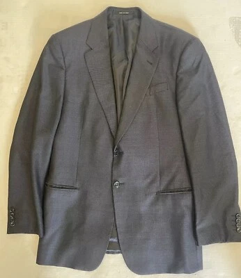 ARMANI COLLEZIONI Made in Italy Wool & Silk Nailhead Suit Jacket Size 42 L - Image 1 of 4