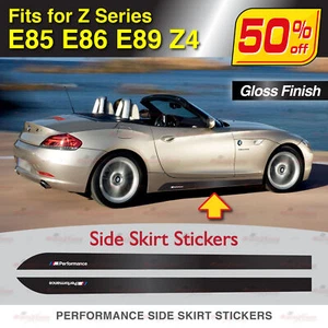 Seitenschweller Rennstreifen GLANZ Vinyl Aufkleber für BMW E85 E86 E89 Z4 Serie - Bild 1 von 10
