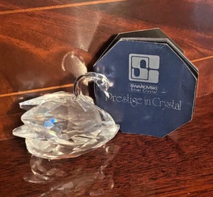 OLD 1977  RARE Swarovski Crystal Swan Block Logo original COA 1977 Max Schreck - Picture 1 of 12