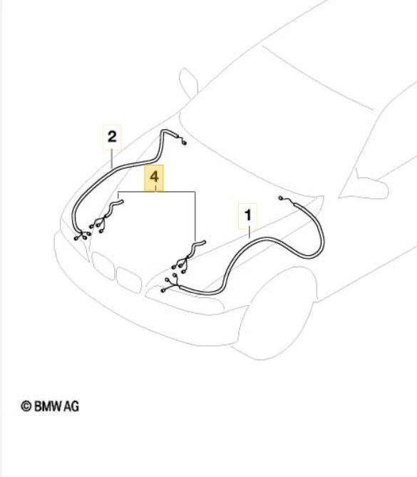 BMW 3 E46 Coupe M3 Headlight Repair Cable Kit Genuine 61126936975 - Изображение 1 из 1