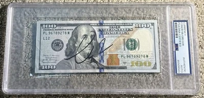 康纳·麦格雷戈签名亲笔签名 100 美元钞票货币 PSA/DNA 正品臭名昭著 — 第 1/3 张图片