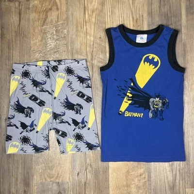 Hanna Andersson Niños Tanque Corto John Pijama Batman Superhéroe 140 EE. UU. 10 Foto 1 de 4