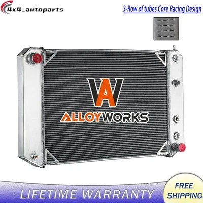 3 Row Aluminum Radiator Fit 1991-2001 Chevy GMC C6500 C7000 Topkick Kodiak AT US - Image 1 of 4