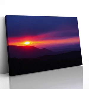 Sonnenuntergang in Neuseeland gerahmter Leinwanddruck Bild Wandbild - Bild 1 von 29