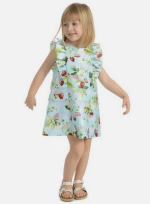 Vestido recto con volantes manga acampanada fresa PASTOURELLE BY PIPPA & JULIE 4 B3 Foto 1 de 4