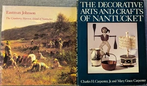 Lot Of 2 NANTUCKET Books, Decorative Arts and Crafts & Cranberry Harvest Island - Foto 1 di 14