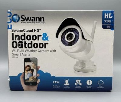 Swann SWADS-466CAM-US 720p Indoor/Outdoor IR Wi-Fi Camera SWADS-466 Smart Alerts - Image 1 of 4