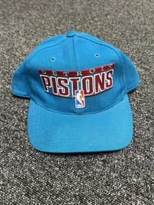 Vintage Detroit Pistons Sports Specialties NBA Teal Wool Blend Snapback Hat RARE - Picture 1 of 2