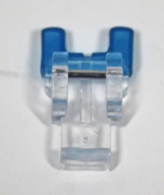 Button Presser Foot Plastic Clear Blue Sew On Juki Nicchi Bernina Riccar - Image 1 of 3