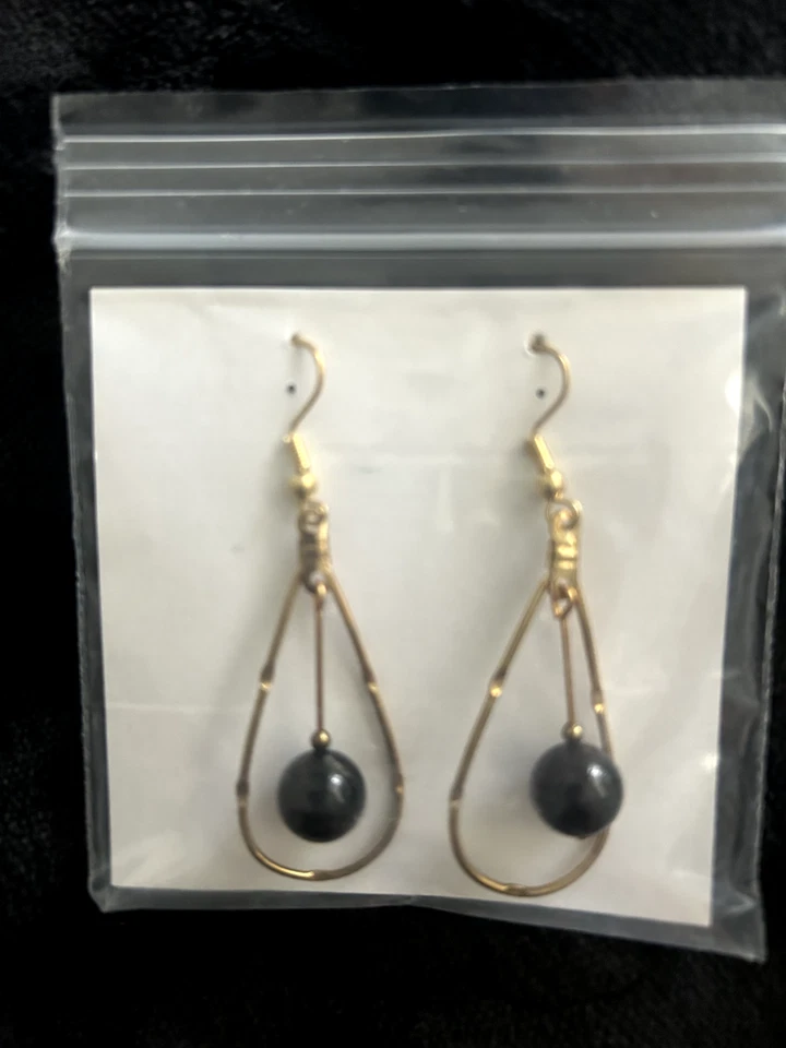  Серьги с ониксом 2,5 дюйма - Изображение 1 из 1