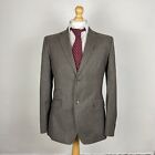 Ted Baker Tight Lines Blazer Jacket Men's 40L Brown Wool Summer Fit Luxury