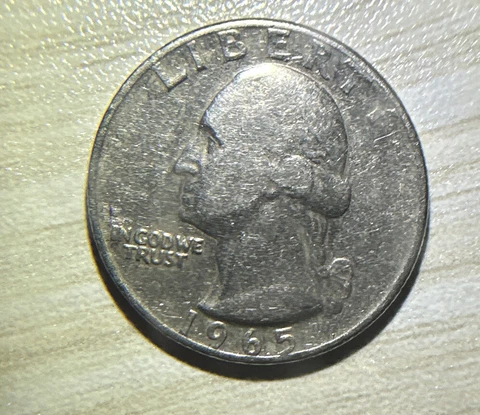 1965 Liberty Quarter No Mint Error Lettering Rare Find Cover