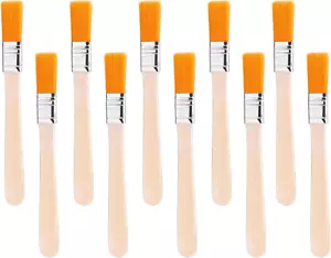 10Pcs 1/2 Inch Flat Paint Brushes Small Wood Paint Brush Artist Craft Paint Brus - Picture 1 of 12