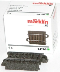 Märklin H0 24206-S C-Gleis gebogen R2 = 437,5 mm / 5,7° (6 Stück) - NEU + OVP - Picture 1 of 1