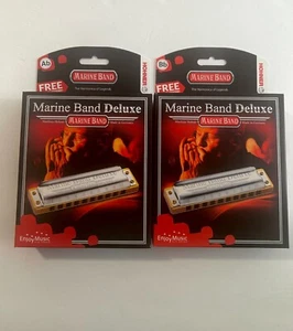 Hohner Marine Band Deluxe M2005 2 Pack Keys Ab & Bb - Picture 1 of 1