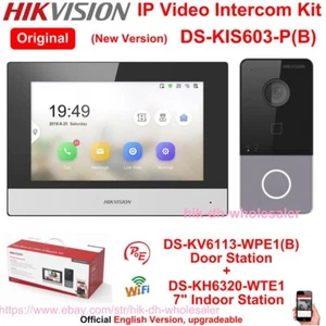 IP Video Intercom Kit DS-KV6113-WPE1(B) Doorbell + DS-KH6320-WTE1 Monitor Mobile - Picture 1 of 11