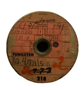 Alambre fino de tungsteno de colección General Electric de colección de 0,0009"" diámetro 10000 metros - Imagen 1 de 1
