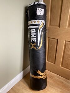Large Black & White OneX Strength Training Punch Bag