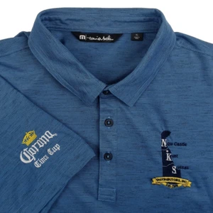 Travis Mathew Auckland Slub Poloshirt Herren XL Performance Outdoor Golf Corona - Bild 1 von 12