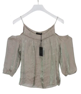 Cop Copine Delicat Bluse Damen (Eu) 40 Offen Schultern Holographisch Effekt - Bild 1 von 8