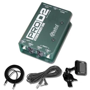 Radial Engineering ProD2 Direct Box with Instrument Cables and Guitar Tuner - Picture 1 of 7