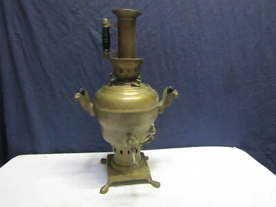 ancien grand samovar en bronze laiton  - Photo 1/4