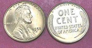 1952 D VERY NICE   RED  UNCIRCULATED  LINCOLN CENT (1 COIN) - Picture 1 of 1