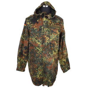 Bundeswehr Flecktarn Militär Parka Jacke GR12 L Tall Kapuze Woodland - Bild 1 von 15