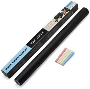 Große Kreidetafel Kontakt Papier Kreiden Sticks schwarz Aufkleber Tapetenrolle - Bild 1 von 9