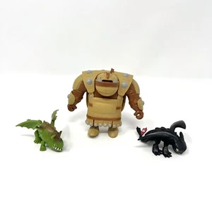How To Train Your Dragon Skullcrusher Toothless Fishlegs Figures Lot 3 - Picture 1 of 4