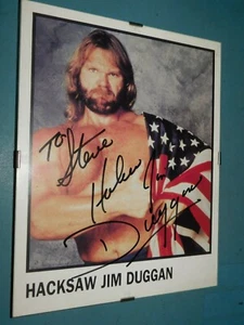 Imagen Autografiada WWF 8" X 10" Hacksaw Firmada por Jim Duggan - Imagen 1 de 4