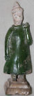 Chinese Ming Dynasty (1368-1644) Green Glaze Earthenware Tomb Guardian Figure